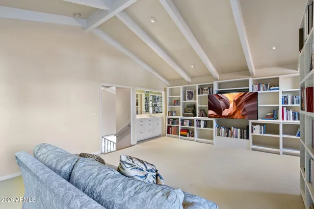 a bathroom with a sink double vanity and a mirror