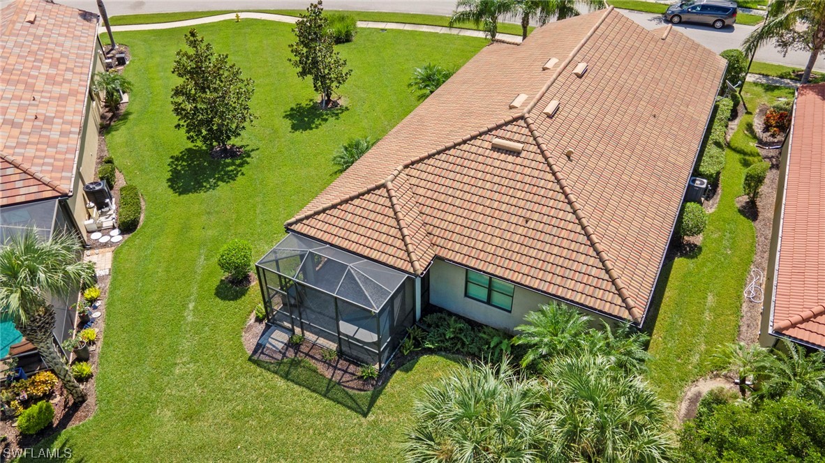 10844 Dennington Road Fort Myers, FL 33913 - Photo 31 of 50 an aerial view of a house with a yard and potted plants