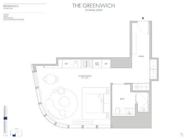 $7,200 | 125 Greenwich Street, Unit 61D | Financial District