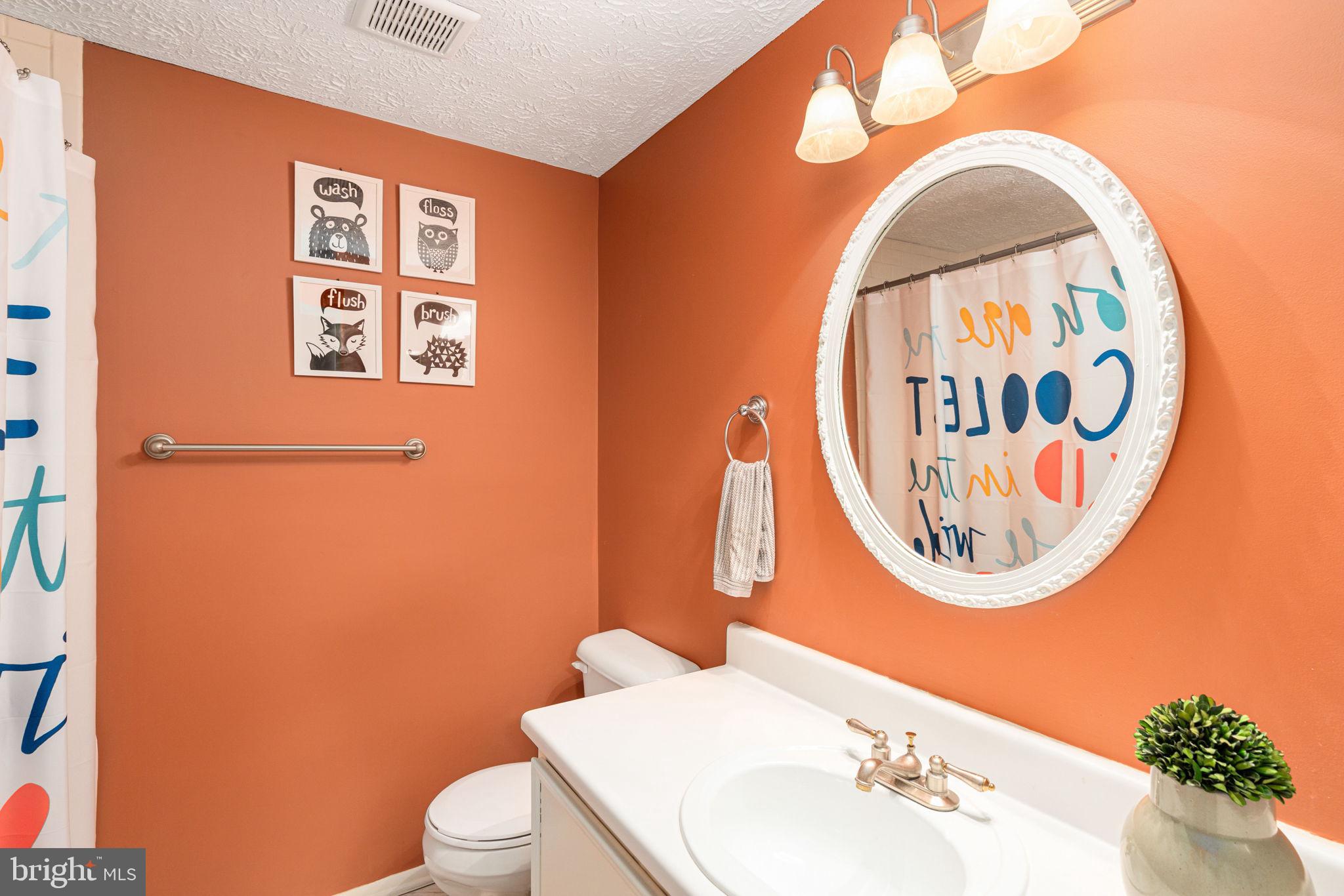 11537 Ivy Bush Court Reston, VA 20191 - Photo 32 of 49 a bathroom with a sink mirror and a toilet