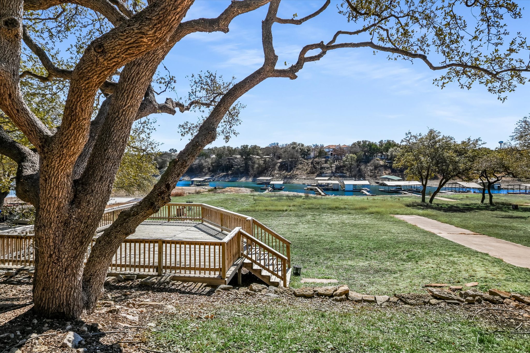 6111 Hudson Bend Road Austin, TX 78734 - Photo 29 of 40 View of grassy yard with a deck