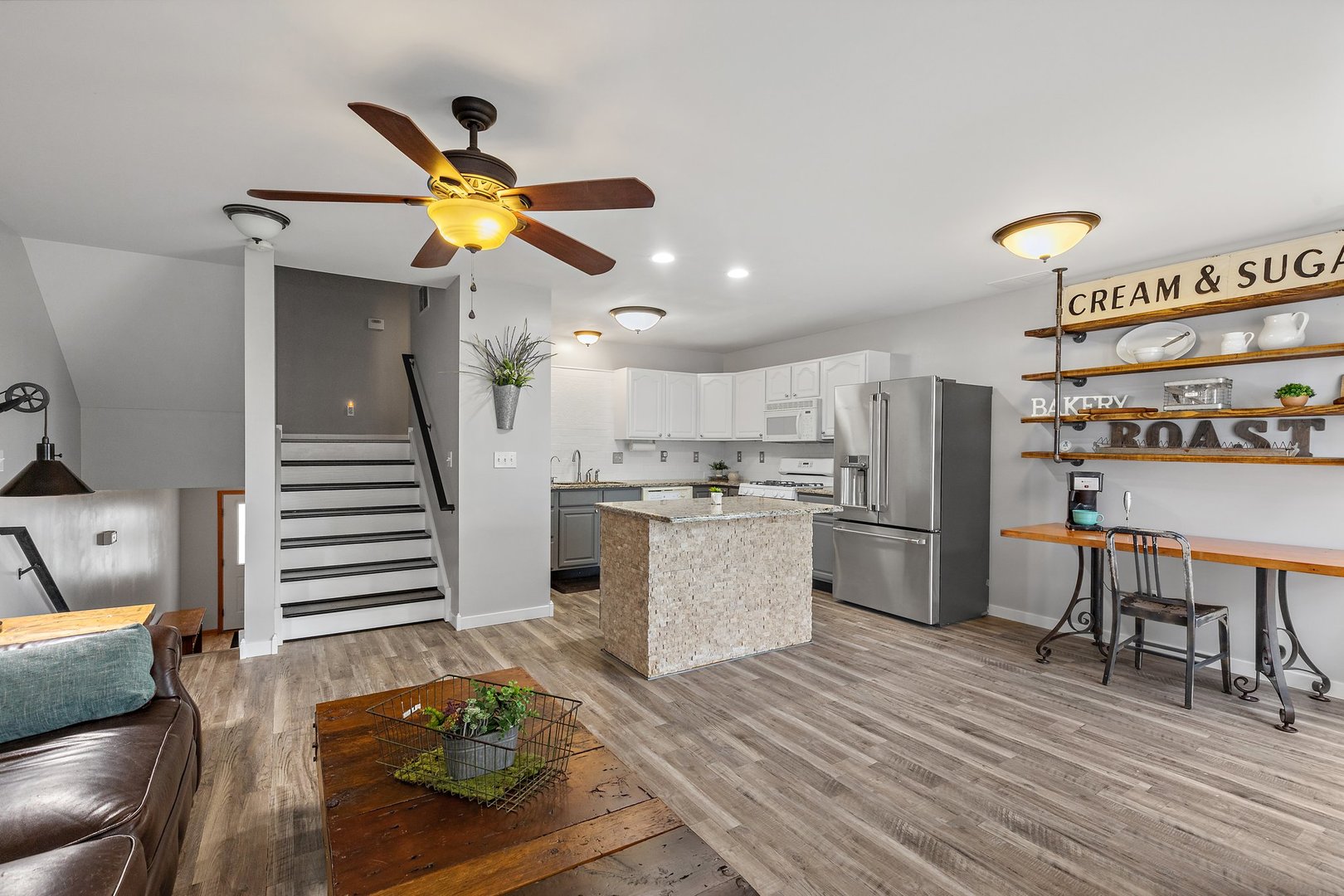 540 South Peace Road Sycamore, IL 60178 - Photo 7 of 16 a kitchen view with chairs and wooden floor