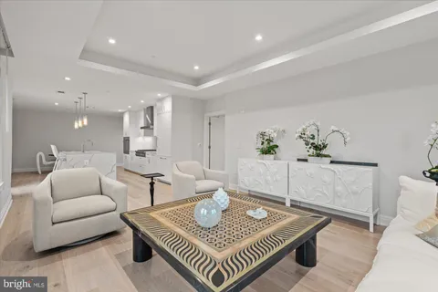 a living room with furniture and window