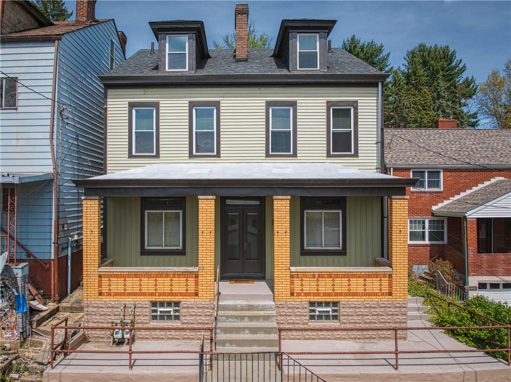 a front view of a house