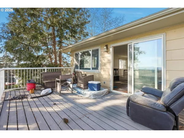 a view of backyard with green space