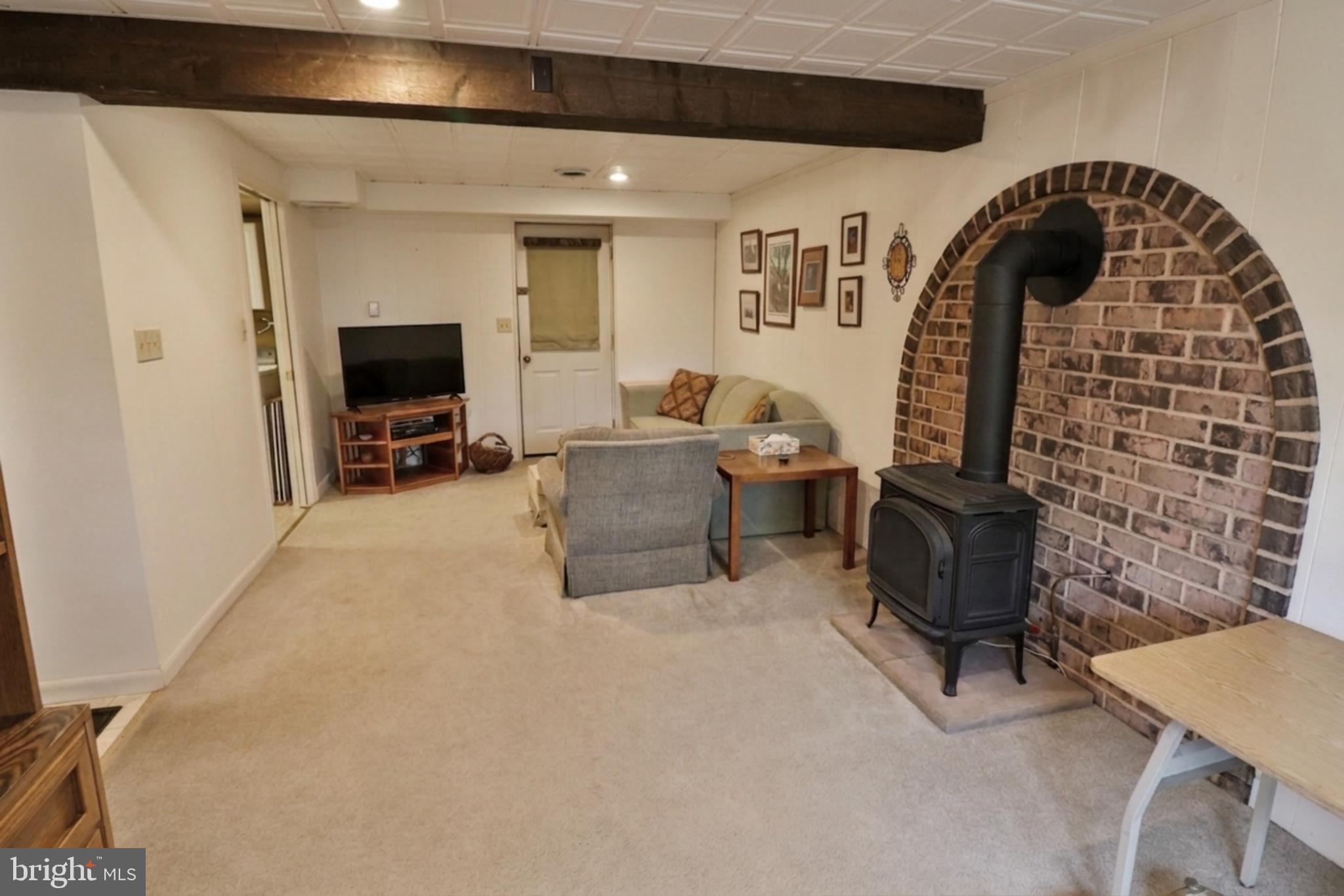 34 South Oak Street Lititz, PA 17543 - Photo 23 of 43 a living room with furniture a flat screen tv and a fireplace