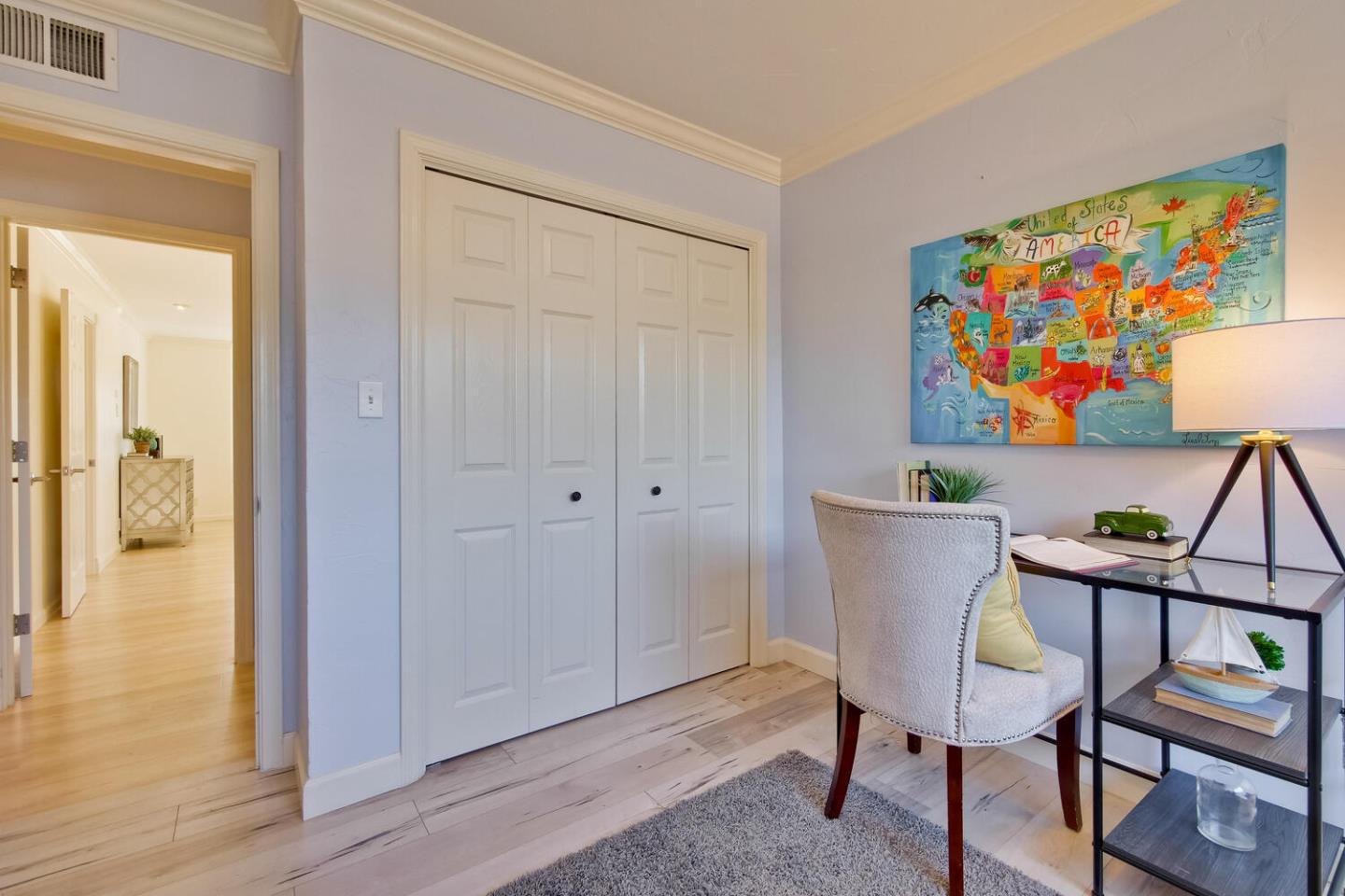 735 Widget Drive San Jose, CA 95117 - Photo 34 of 48 a view of a dining room with furniture wooden floor and a painting
