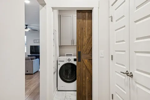 a view of storage and utility room