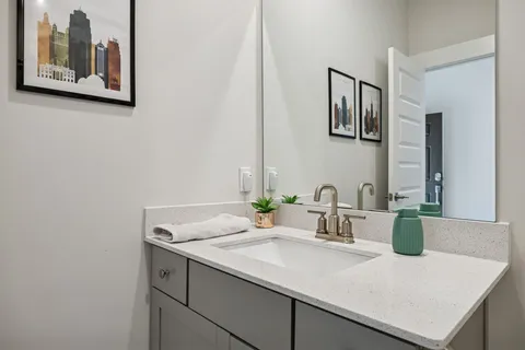a bathroom with a sink and a toilet