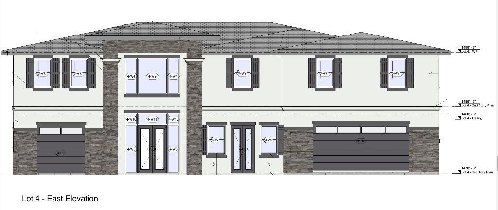 a black and white house with a outdoor space