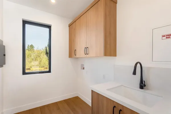 a bathroom with a sink and a vanity