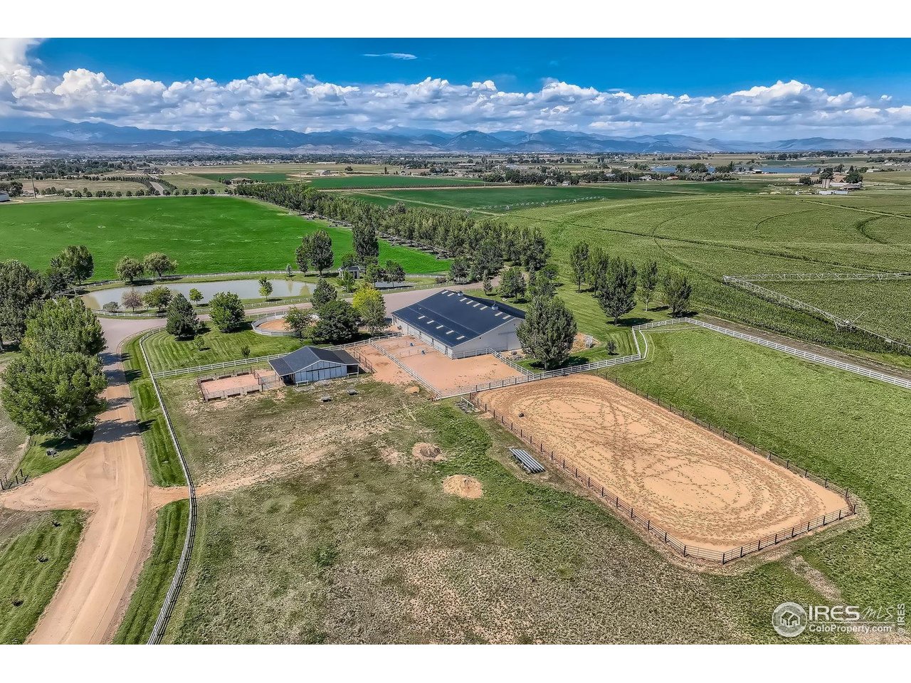 20360 County Road 3 Berthoud, CO 80513 - Photo 38 of 40 an aerial view of a house with yard lake view and mountain view