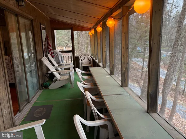 a view of an outdoor space with seating area