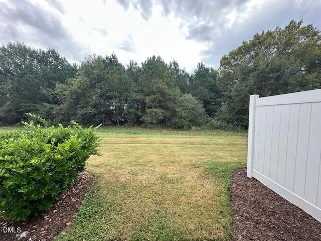 a view of a yard with an outdoor space