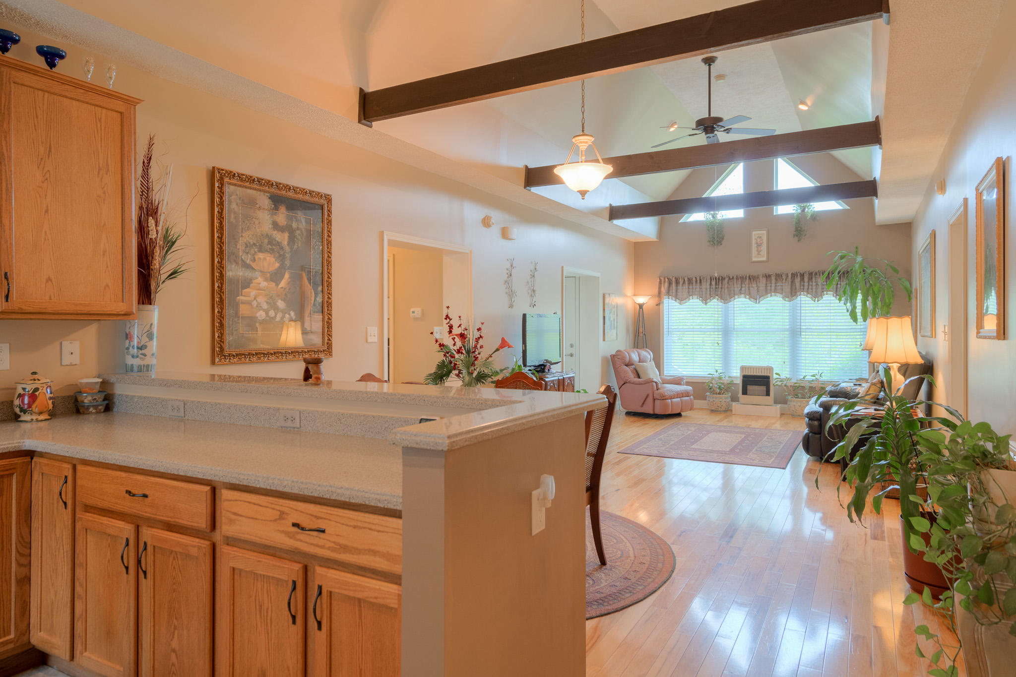 355 Sam Reed Road Northwest Floyd, VA 24091 - Photo 14 of 37 a view of a kitchen with kitchen island and stainless steel appliances