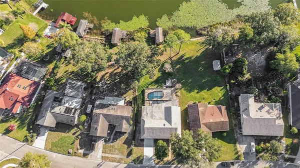 an aerial view of a houses