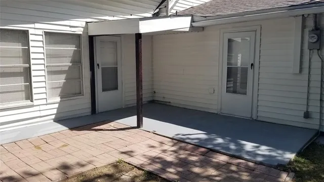 a view of a door of the house