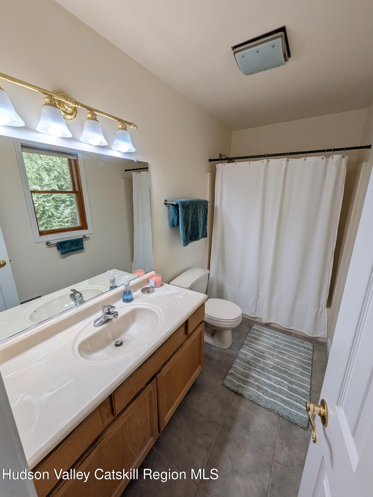 513 South Mountain Road Gardiner, NY 12525 - Photo 20 of 63 a bathroom with a sink a toilet and shower