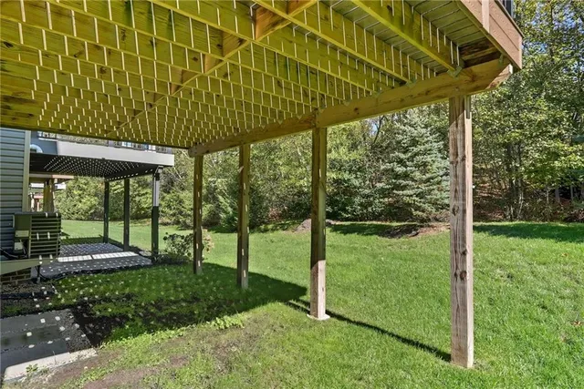a view of a sink and garden