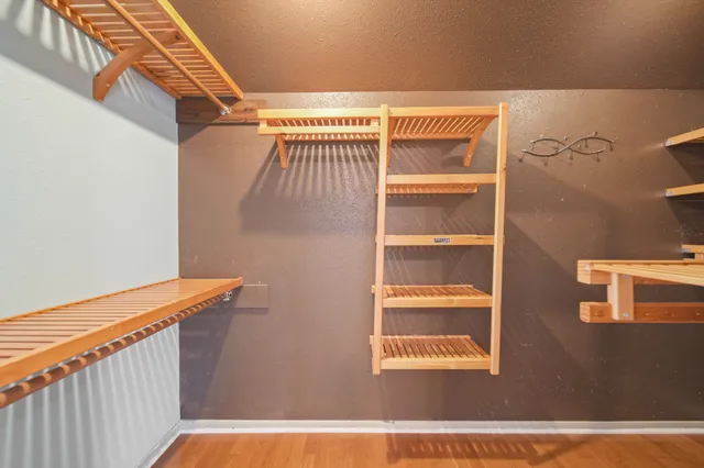 a view of a door and a window