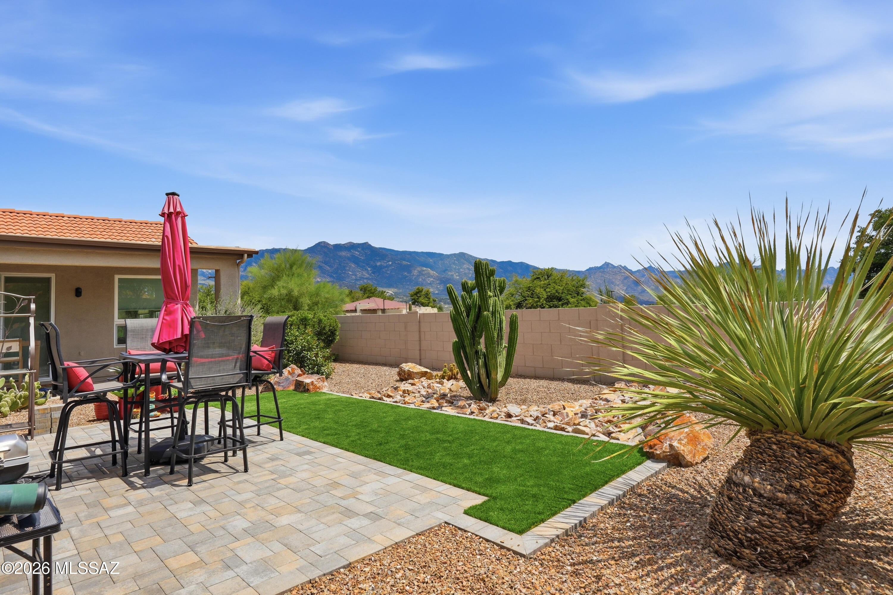 64453 East Wind Ridge Circle Tucson, AZ 85739 - Photo 9 of 28 Artifficial Turf off Patio w/Mtn Views