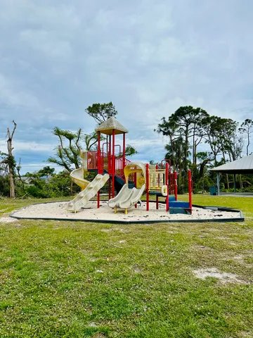 a view of a volley ball court