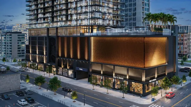 a view of street with buildings