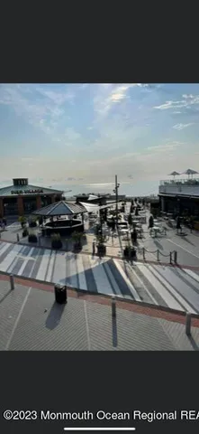 a view of a terrace with sky view
