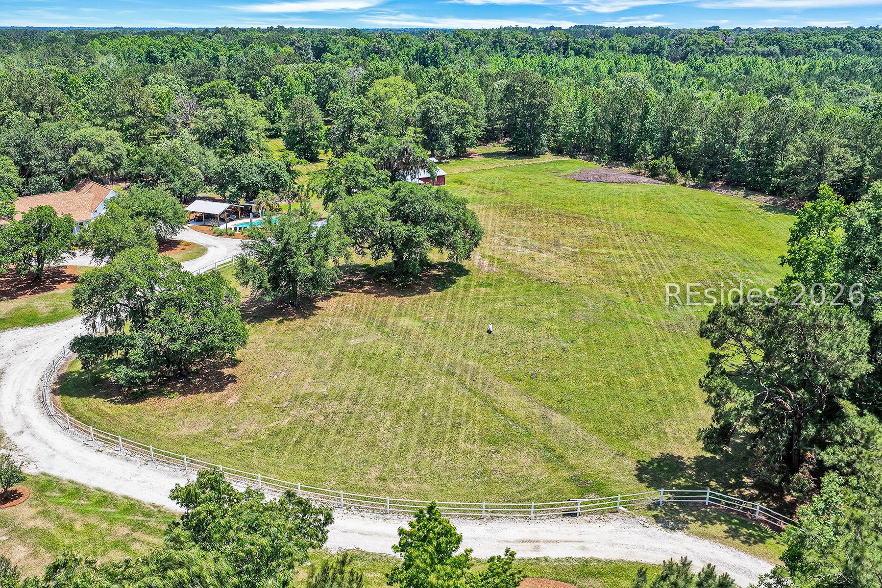 7724 Bees Creek Road Ridgeland, SC 29936 - Photo 4 of 82 Aerial of Home and Pastue