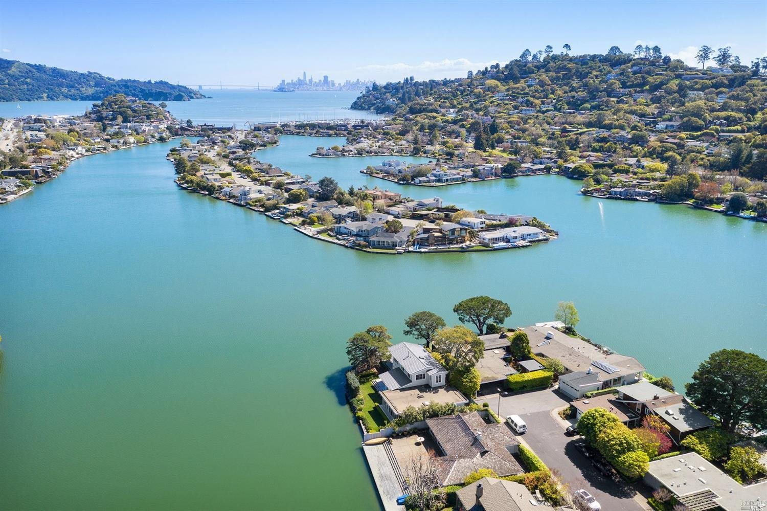 an aerial view of a house having outdoor space