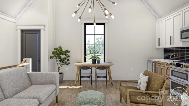 aerial view of residential houses with outdoor space