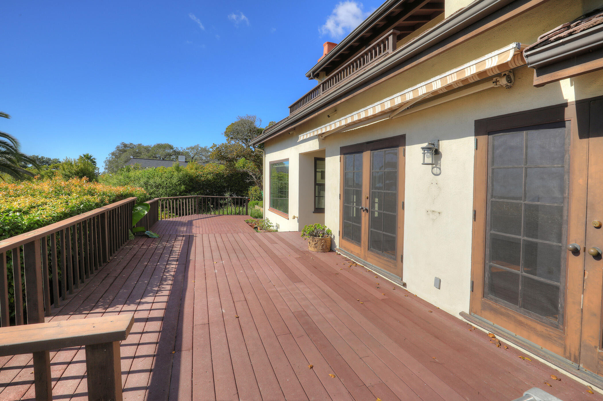1712 Lasuen Road Santa Barbara, CA 93103 - Photo 24 of 38 a view of balcony with wooden floor and fence