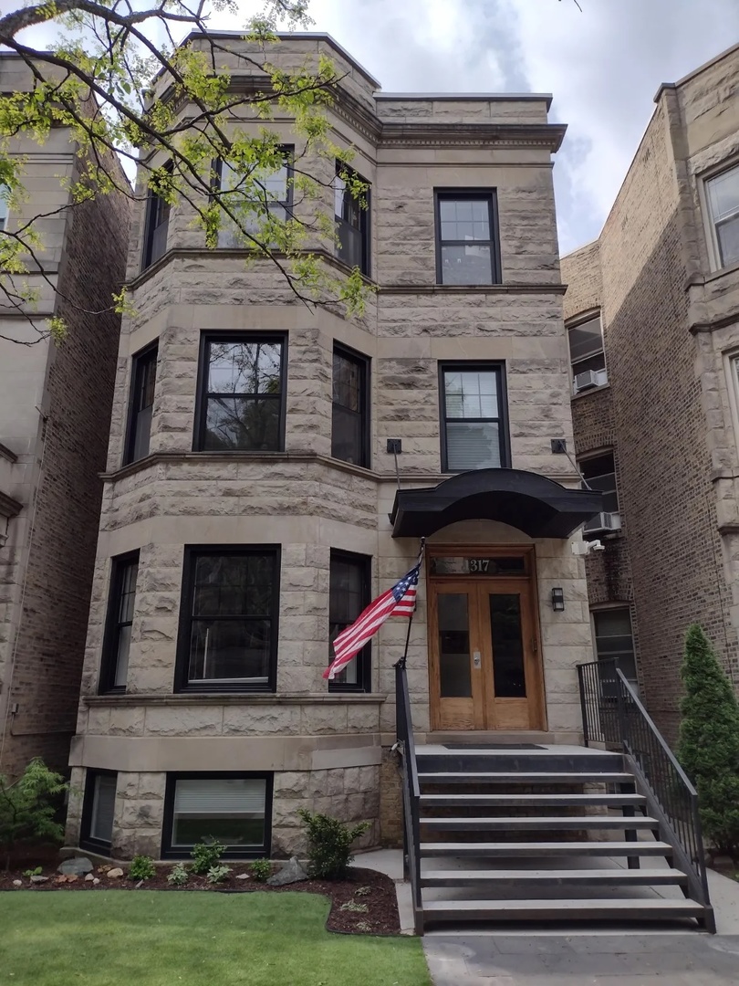 a front view of a house