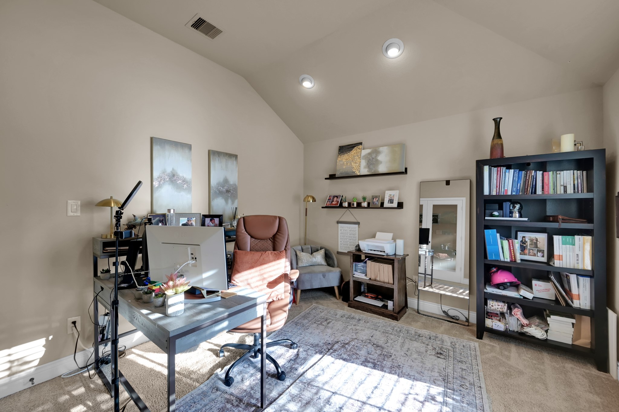 3814 Trophy Ridge Spring, TX 77386 - Photo 8 of 39 a living room with furniture and a book shelf