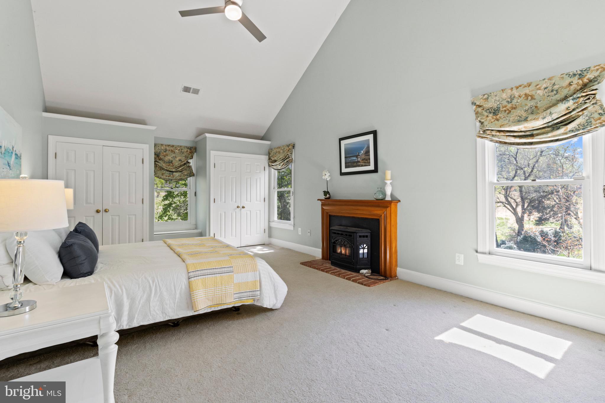 13601 Query Mill Road North Potomac, MD 20878 - Photo 36 of 69 Owners' Suite w/ Sitting Room and Fireplace