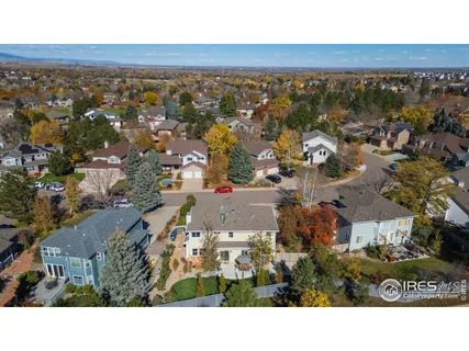 an aerial view of multiple house