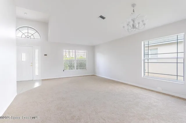 an empty room with a window