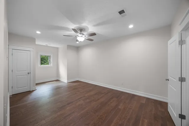 a view of a patio with a tv