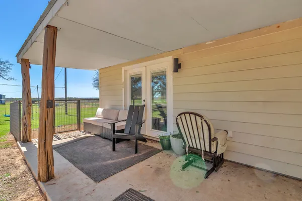 a view of balcony with couch