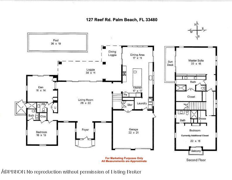 127 Reef Road Palm Beach, FL 33480 - Photo 56 of 56 127 Reef Floor Plan copy