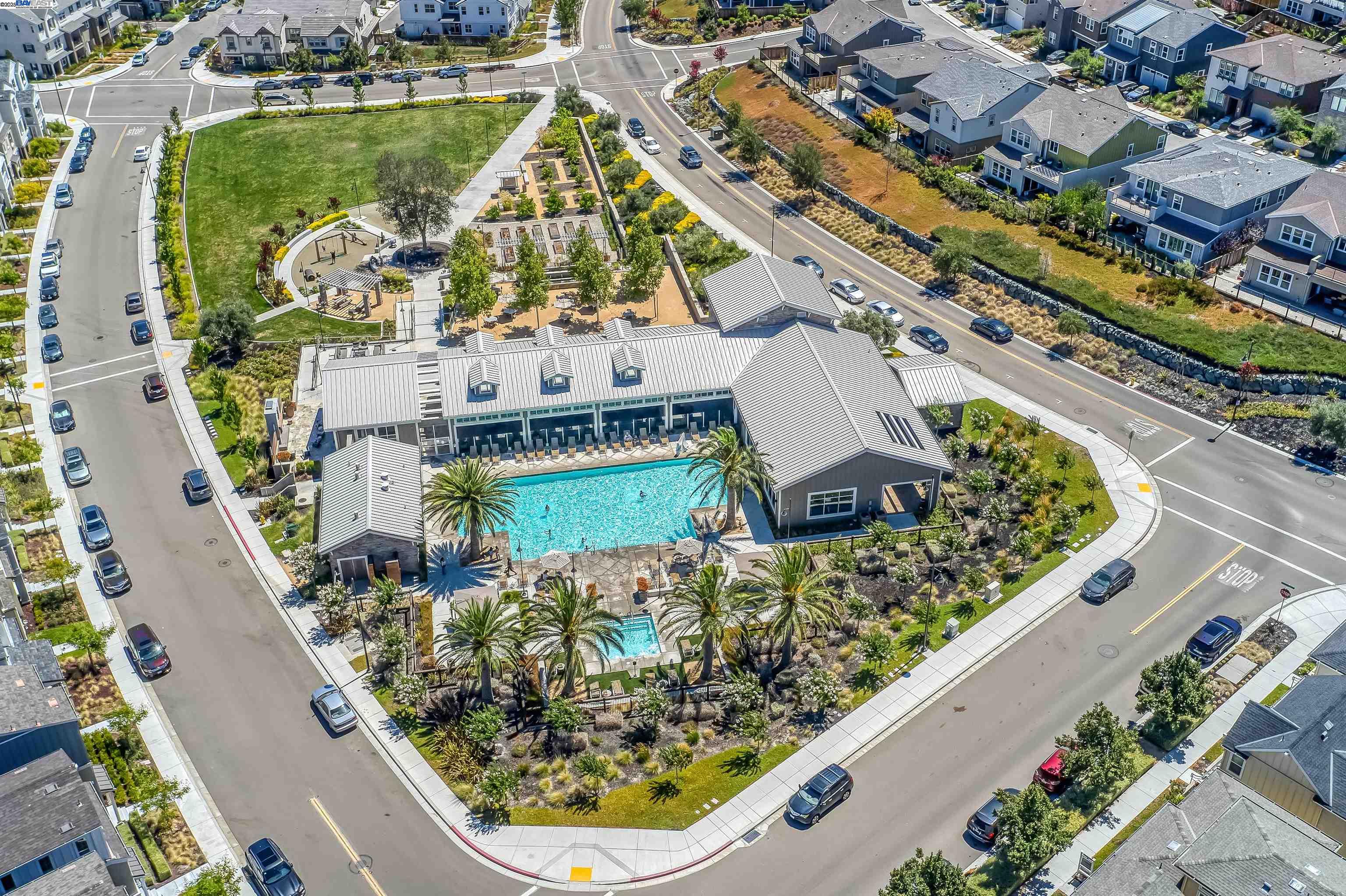 4519 Spring Mountain Way Dublin, CA 94568 - Photo 45 of 52 an aerial view of a residential houses with outdoor space