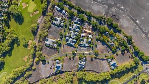 an aerial view of a city