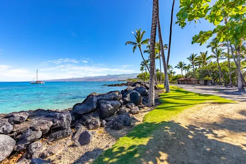 a view of a city and an ocean view