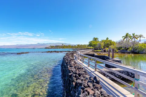 a view of a lake with houses