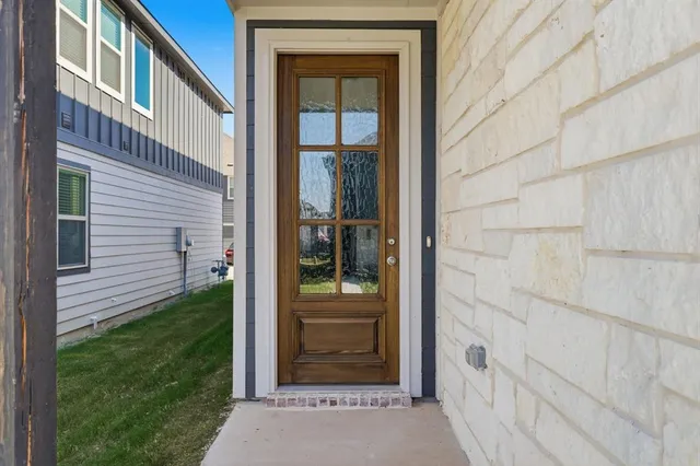 a view of a door of the house