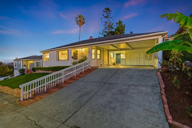 a view of a house with a porch
