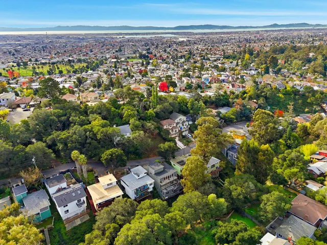 an aerial view of multiple house