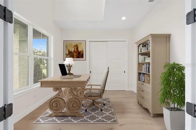a view of a livingroom with furniture