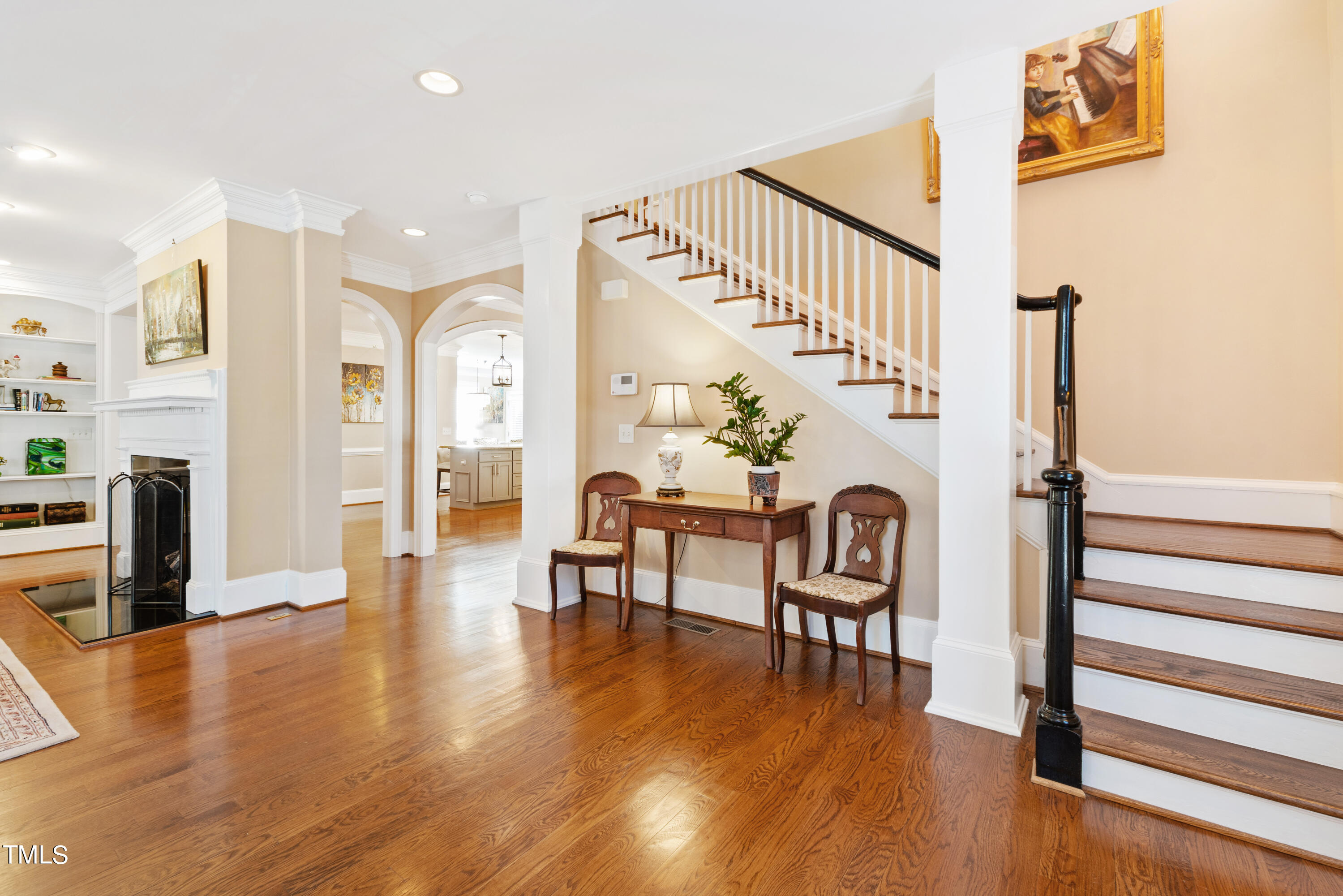 229 Woodburn Road Raleigh, NC 27605 - Photo 21 of 64 a view of a livingroom with furniture and stairs
