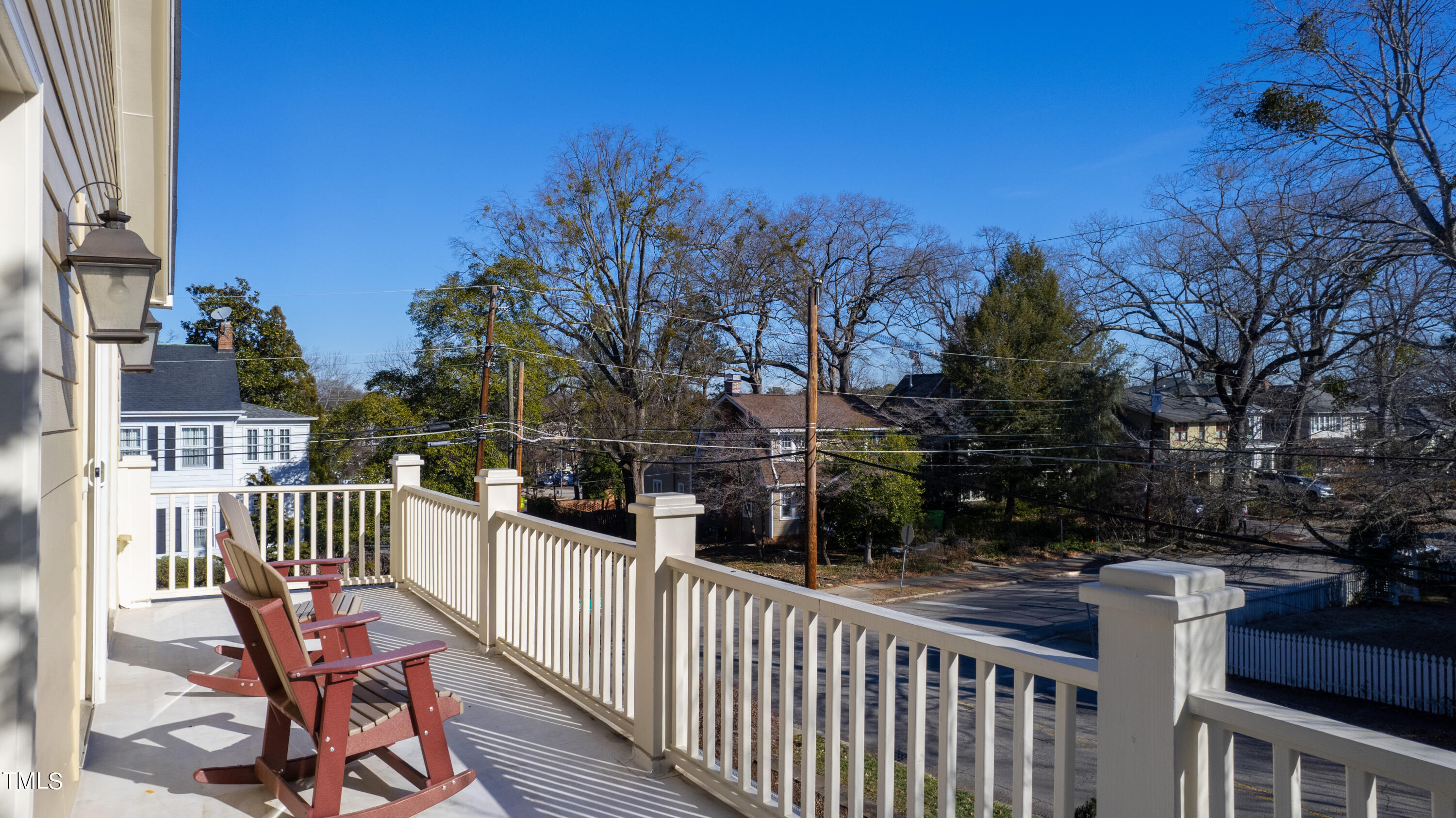 229 Woodburn Road Raleigh, NC 27605 - Photo 50 of 64 a view of a bench in balcony
